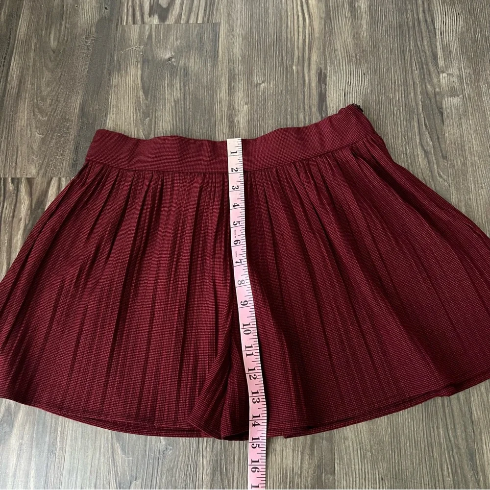 Zara Flared Burgundy Oxblood Shorts Skorts - Picture 8 of 11
